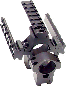 Крепления к оптике (кольца, кронштейны) на планку ласточкин хвост средние быстросъемные Липерс (Leapers) RG178-25DM Deluxe .22 Rings with Picatinny Tri-Rails -Mid Profile с базами WEAVER на одном кольце